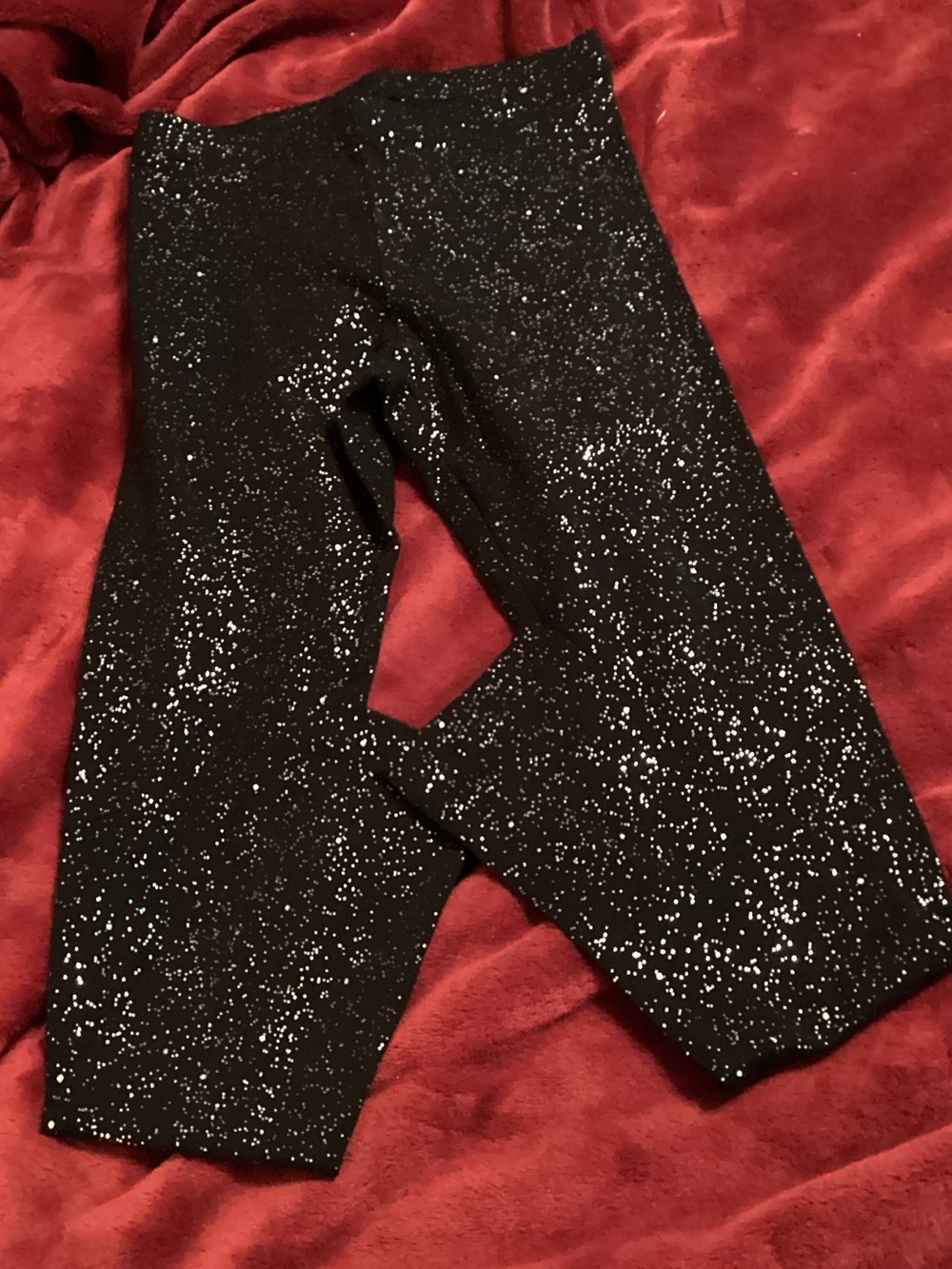 wonder nation Black Leggings with Silver Sparkle
